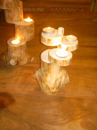 Teelichthalter Baumstamm 3 flammig Preis eur 23